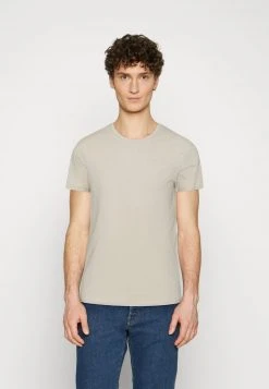 Pier One Uomo 3 PACK - T-shirt Basic - Brown/beige/light Blue