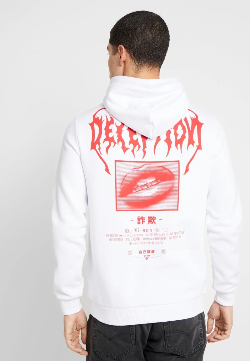 Pier One UNISEX - Felpa Con Cappuccio - White 3 Pier One UNISEX - Felpa Con Cappuccio - White