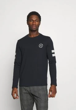 Pier One Uomo Maglietta A Manica Lunga - Dark Blue