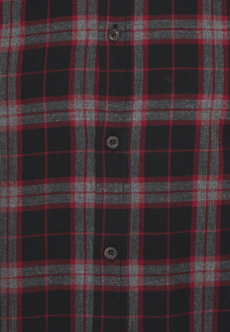 Pier One Uomo Camicia - Mottled Dark Grey / Bordeaux 5 Pier One Uomo Camicia - Mottled Dark Grey / Bordeaux - immagine 3