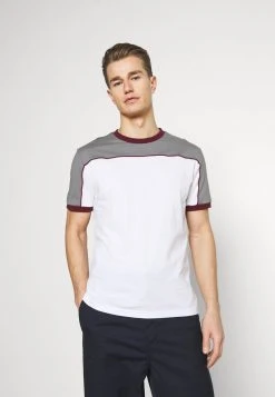 Pier One Uomo T-shirt Con Stampa - Grey/white/bordeaux