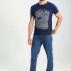 Pier One Uomo T-shirt Con Stampa - Dark Blue/white -Offerta Economica Pier One 06ab58ea59a0459eb1744c727fbfd451
