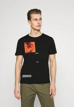 Pier One Uomo T-shirt Con Stampa - Black
