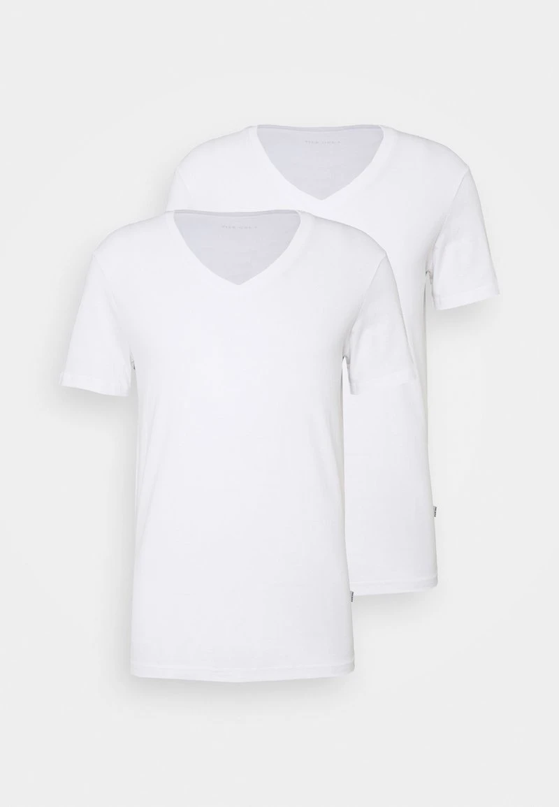Pier One Uomo 2 PACK - T-shirt Basic - White 8 Pier One Uomo 2 PACK - T-shirt Basic - White - immagine 6
