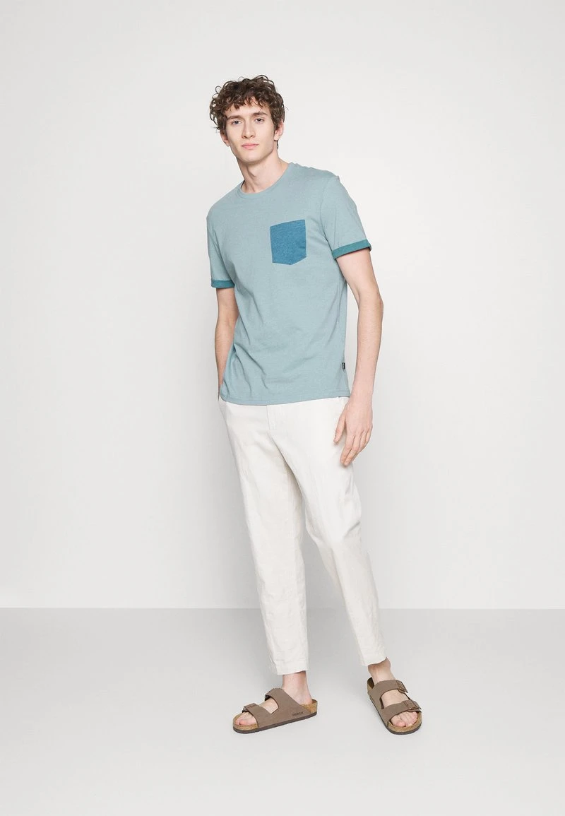 Pier One Uomo T-shirt Basic - Blue Grey 4 Pier One Uomo T-shirt Basic - Blue Grey - immagine 2