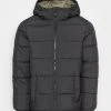 Pier One Uomo BASIC PUFFER JACKET WITH CONTRAST HOOD - Giacca Invernale - Black/olive -Offerta Economica Pier One 0af67baf0bbc42b4b7721cbde50c95b0