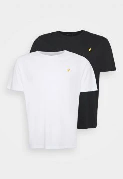 Pier One Uomo 2 PACK - T-shirt Basic - Black/white