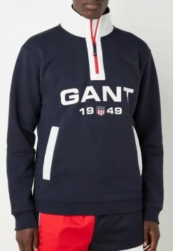 GANT Uomo Sweatshirt - Dark Blue, White