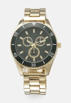 Pier One UNISEX - Orologio - Gold-coloured/green