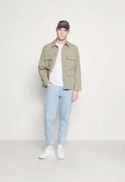 Pier One Uomo 5 PACK - Maglietta A Manica Lunga - White/dark Blu/grey