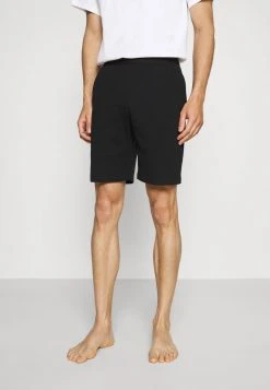 Pier One Uomo LOUNGE HENLEY SHORTS - Pantaloni Del Pigiama - Black