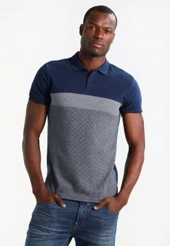 Pier One Uomo Polo - Dark Blue/mottled Grey