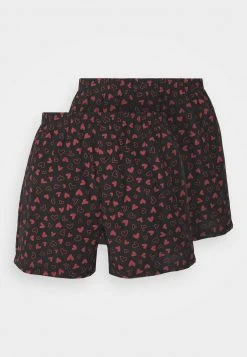 Pier One Uomo 2 PACK VALENTINES BOXER - Boxer - Black/red