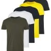 Pier One Uomo 5 PACK - T-shirt Basic - Olive/ White/ Navy /yellow /black -Offerta Economica Pier One 1b9164789150411d82264f1147f53451