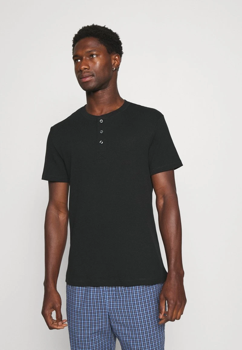 Pier One Uomo LOUNGE HENLEY TEE - Maglia Del Pigiama - Black 3 Pier One Uomo LOUNGE HENLEY TEE - Maglia Del Pigiama - Black