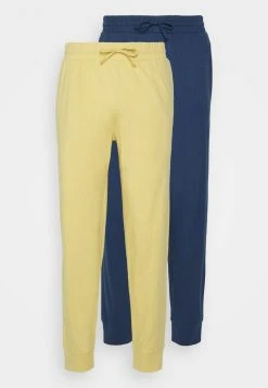 Pier One Uomo 2 PACK - Pantaloni Del Pigiama - Dark Blue/yellow