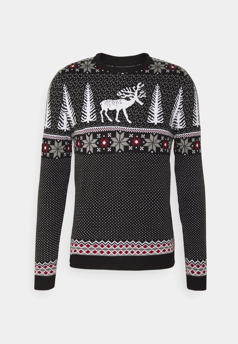 Pier One Uomo WINTERY CHRISTMAS JUMPER - Maglione - Black 3 Pier One Uomo WINTERY CHRISTMAS JUMPER - Maglione - Black