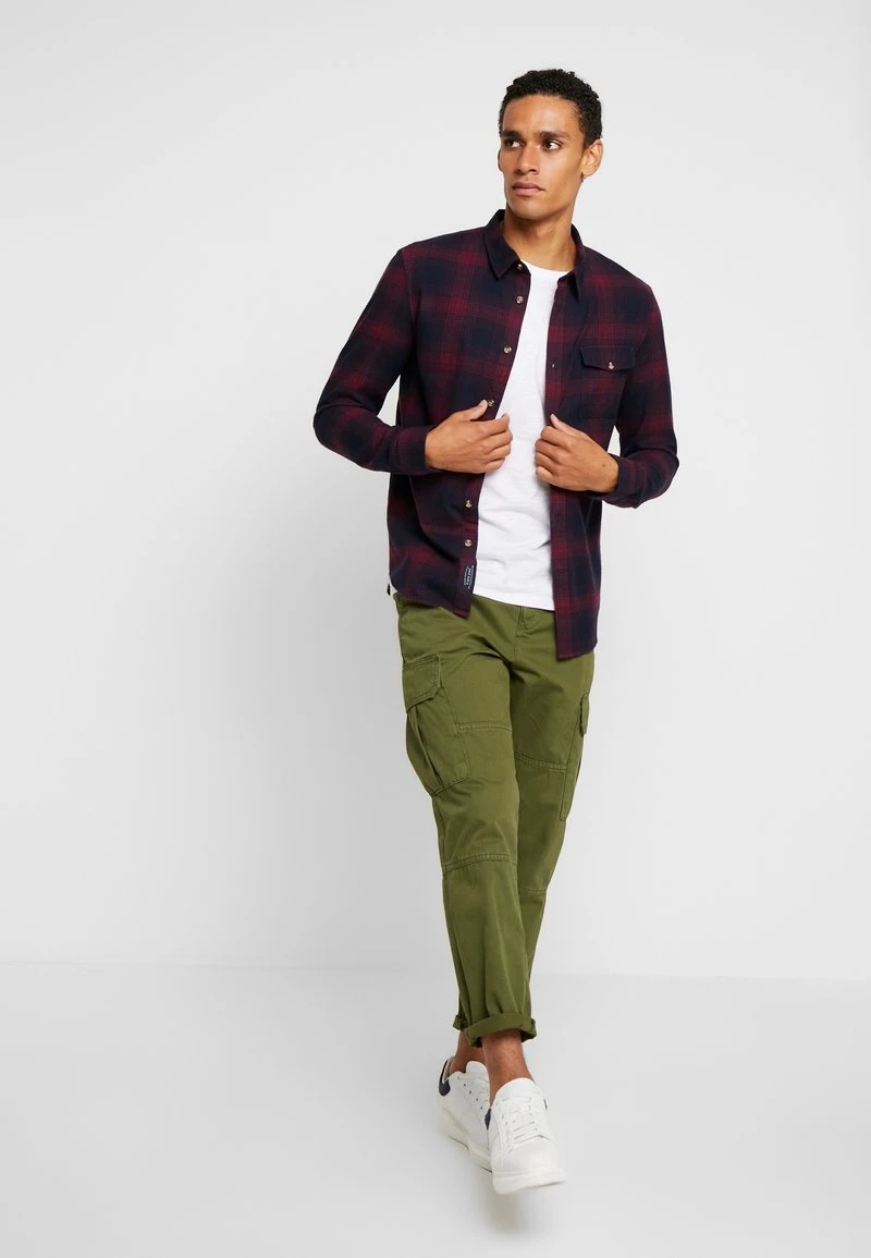 Pier One Uomo Camicia - Bordeaux 4 Pier One Uomo Camicia - Bordeaux - immagine 2