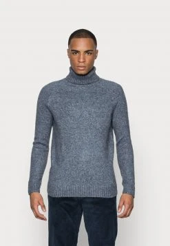 Pier One Uomo ESSENTIAL WINTER TURTLENECK / 512 - MOTTLED BLUE - Maglione - Mottled Blue
