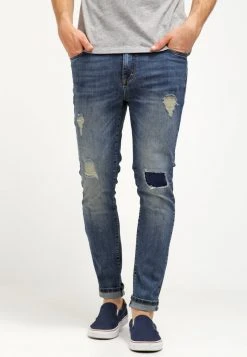 Pier One Uomo Jeans Slim Fit - Destroyed Denim