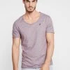 Pier One Uomo T-shirt Con Stampa - Bordeaux