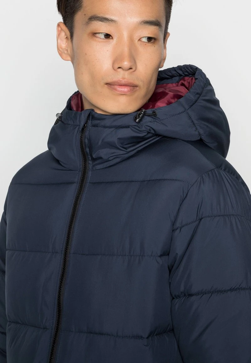 Pier One Uomo BASIC PUFFER JACKET WITH CONTRAST HOOD - Giacca Invernale - Dark Blue/bordeaux 7 Pier One Uomo BASIC PUFFER JACKET WITH CONTRAST HOOD - Giacca Invernale - Dark Blue/bordeaux - immagine 5