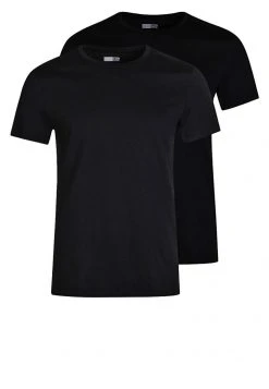 Pier One Uomo 2 PACK - T-shirt Basic - Black