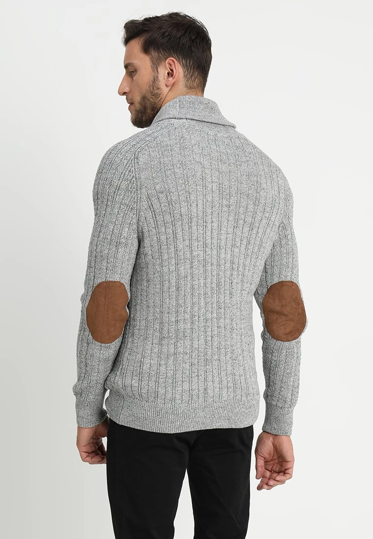 Pier One Uomo Cardigan - Mottled Dark Grey 5 Pier One Uomo Cardigan - Mottled Dark Grey - immagine 3