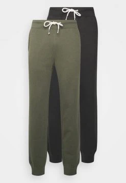 Pier One Uomo 2er PACK - Pantaloni Sportivi - Olive/black