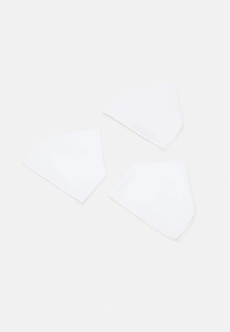 Pier One Uomo COTTON 3 PACK - Fazzoletti Da Taschino - White 3 Pier One Uomo COTTON 3 PACK - Fazzoletti Da Taschino - White