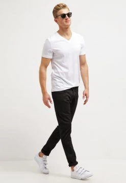 Pier One Uomo 2 PACK - T-shirt Basic - White/black