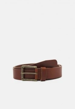 Pier One LEATHER UNISEX - Cintura - Cognac
