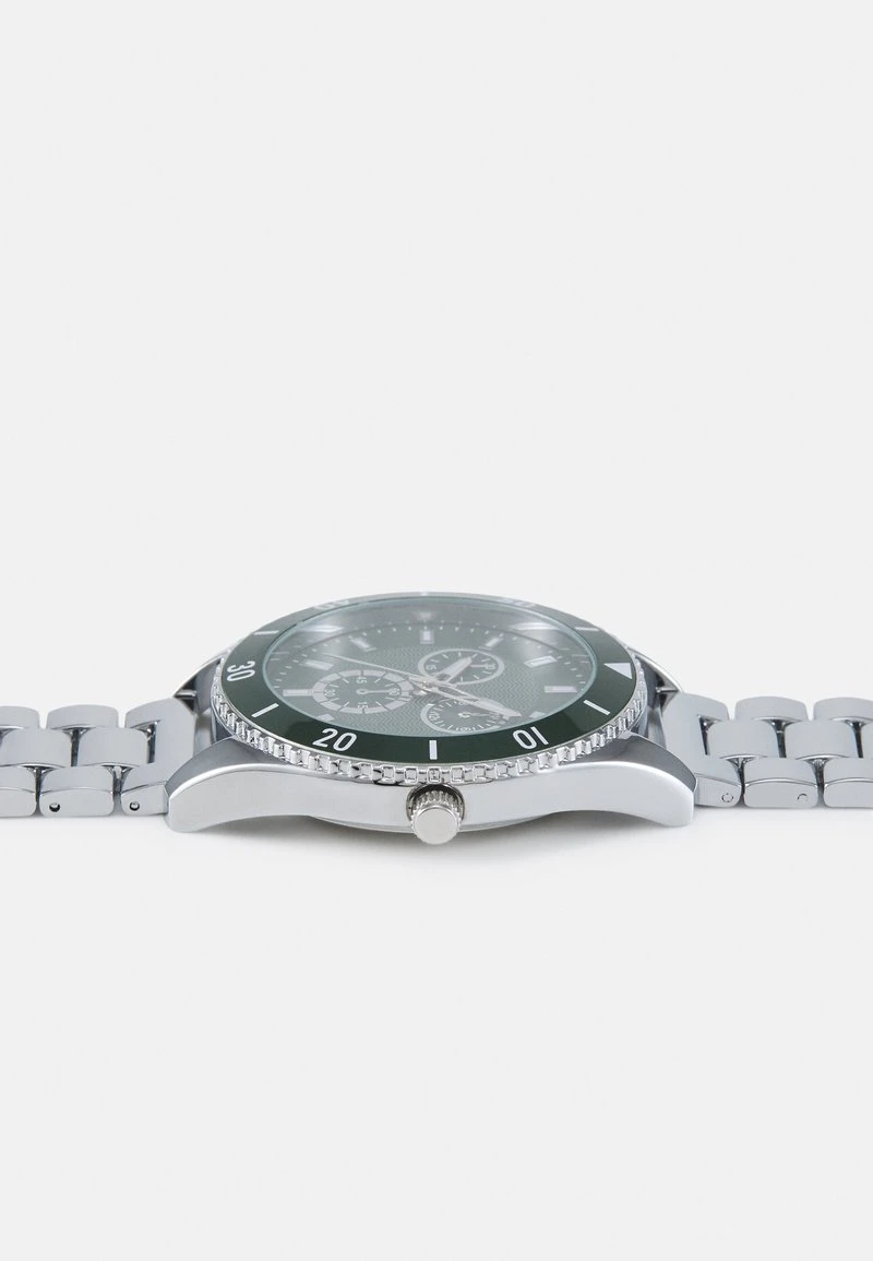 Pier One UNISEX - Orologio - Silver-coloured/green 5 Pier One UNISEX - Orologio - Silver-coloured/green - immagine 3