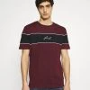 Pier One Uomo T-shirt Con Stampa - Bordeaux/black/white -Offerta Economica Pier One 3901be0039044398a33b40fceb473dd6