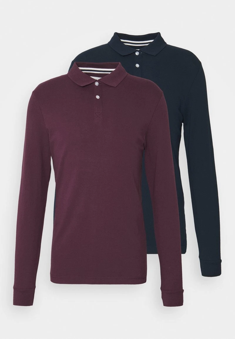 Pier One Uomo 2 PACK - Polo - Bordeaux/dark Blue 3 Pier One Uomo 2 PACK - Polo - Bordeaux/dark Blue