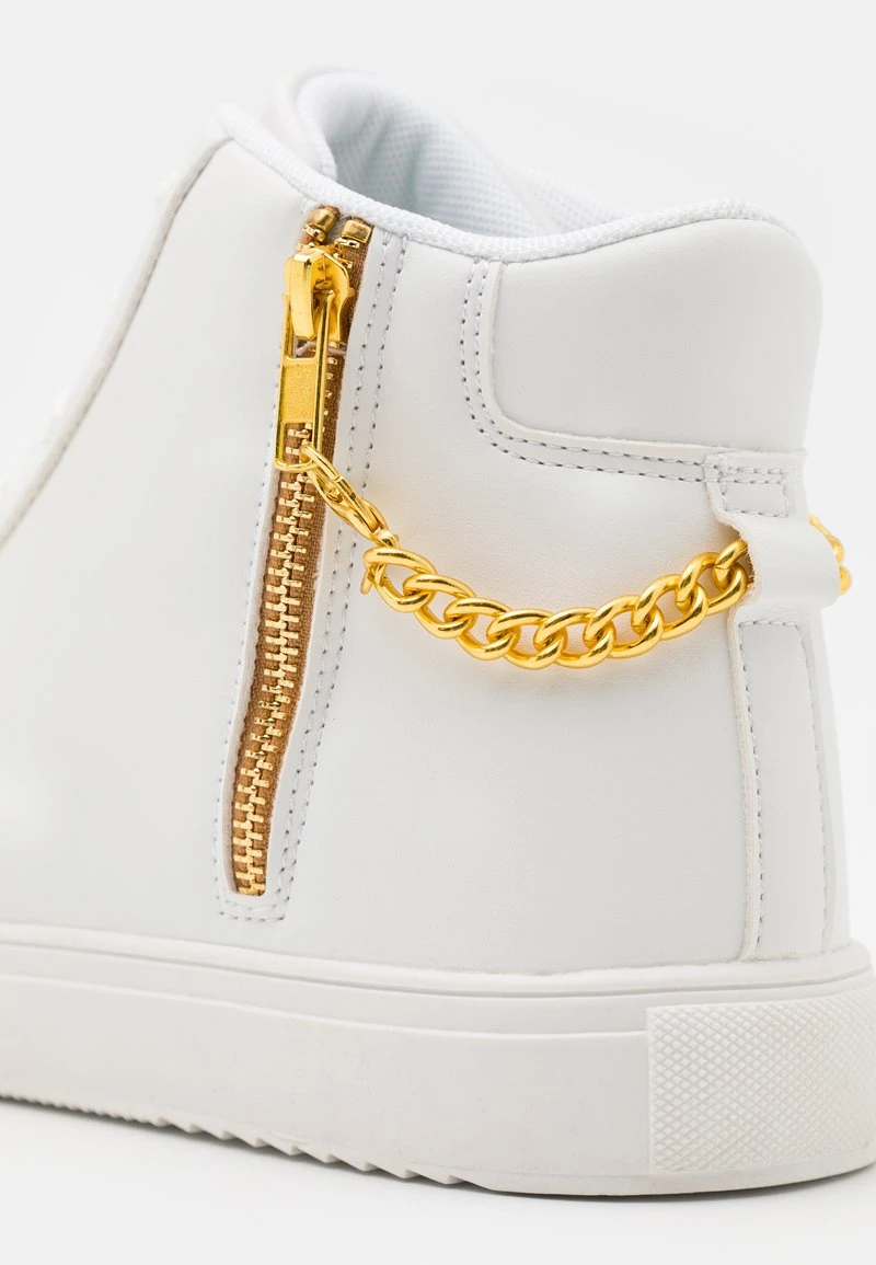 Pier One UNISEX - Sneakers Alte - White/gold-coloured 8 Pier One UNISEX - Sneakers Alte - White/gold-coloured - immagine 6