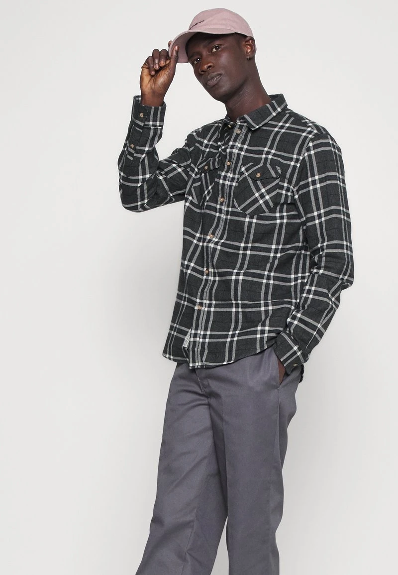 Pier One Uomo Camicia - Mottled Dark Grey 6 Pier One Uomo Camicia - Mottled Dark Grey - immagine 4