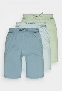 Pier One Uomo 3 PACK - Pantaloni Del Pigiama - Blue/light Blue/light Green