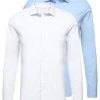 Pier One Uomo 2 PACK - Camicia Elegante - White/light Blue -Offerta Economica Pier One 4b52fa03446946f6b2cc1994aeb765da
