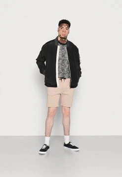 Pier One Uomo 2 PACK - Shorts - Tan/black