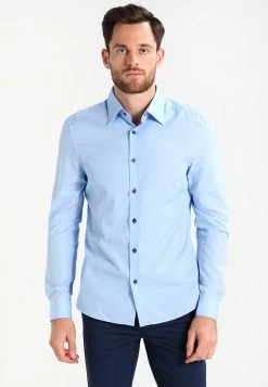 Pier One Uomo Camicia - Light Blue/blue
