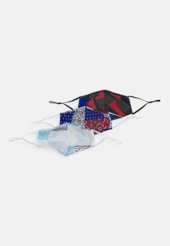 Pier One 3 PACK UNISEX - Maschera In Tessuto - Blue/red
