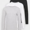 Pier One Uomo 3 PACK - Maglietta A Manica Lunga - Black/white/mottled Light Grey -Offerta Economica Pier One 5065377fc72c4fd496763a2b57fb6a7f