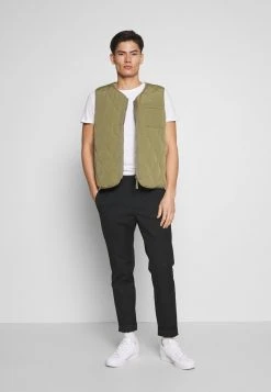 Pier One Uomo 5 PACK - T-shirt Basic - Olive/ White/ Navy /yellow /black