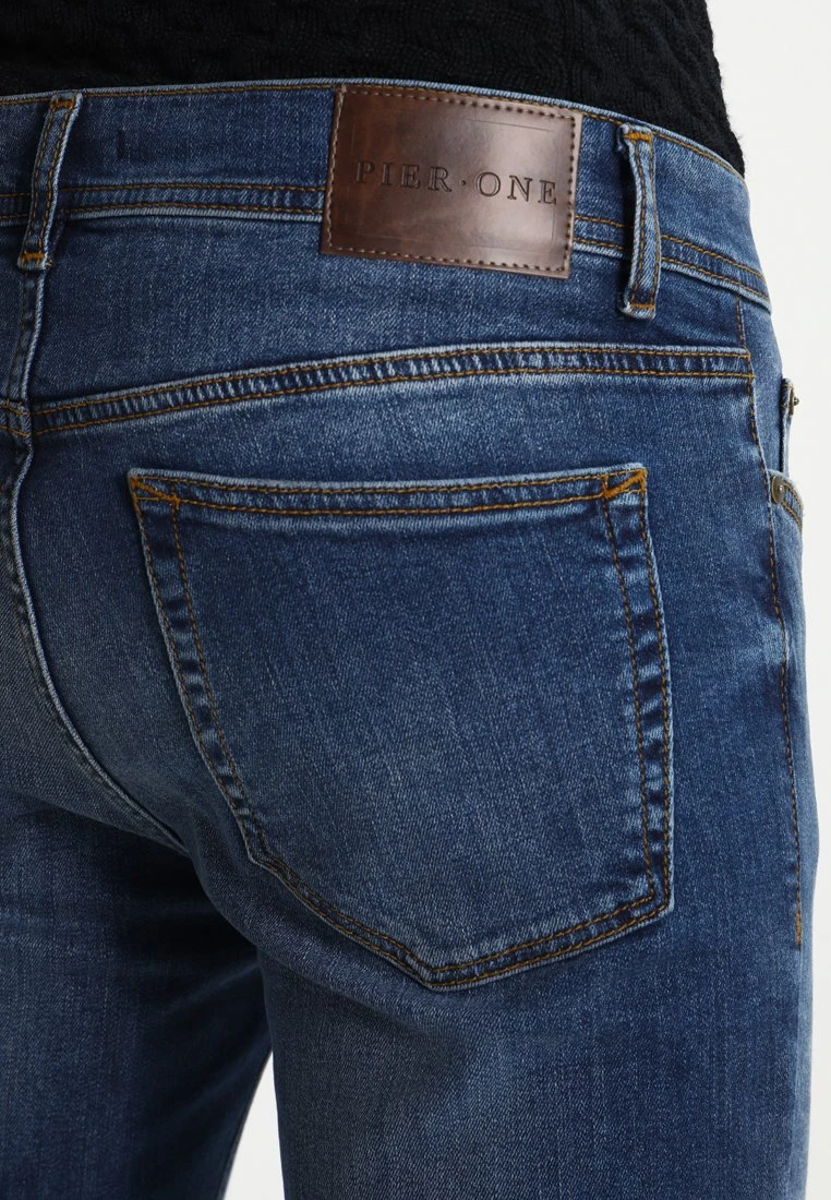Pier One Uomo Jeans Slim Fit - Mid Blue Denim 7 Pier One Uomo Jeans Slim Fit - Mid Blue Denim - immagine 5