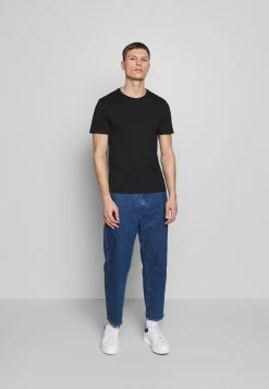 Pier One Uomo 5 PACK - T-shirt Basic - Black/white/blue