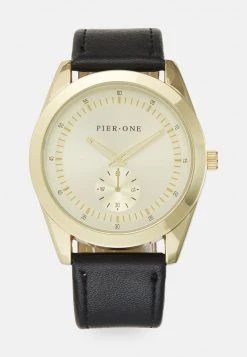 Pier One Unisex Orologio - Black/goldcoloured