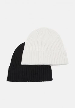 Pier One 2 PACK UNISEX - Berretto - Black/off-white
