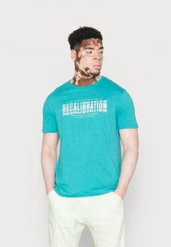 Pier One Uomo RECALIBRATION GRAPHIC TEE - T-shirt Con Stampa - Blue
