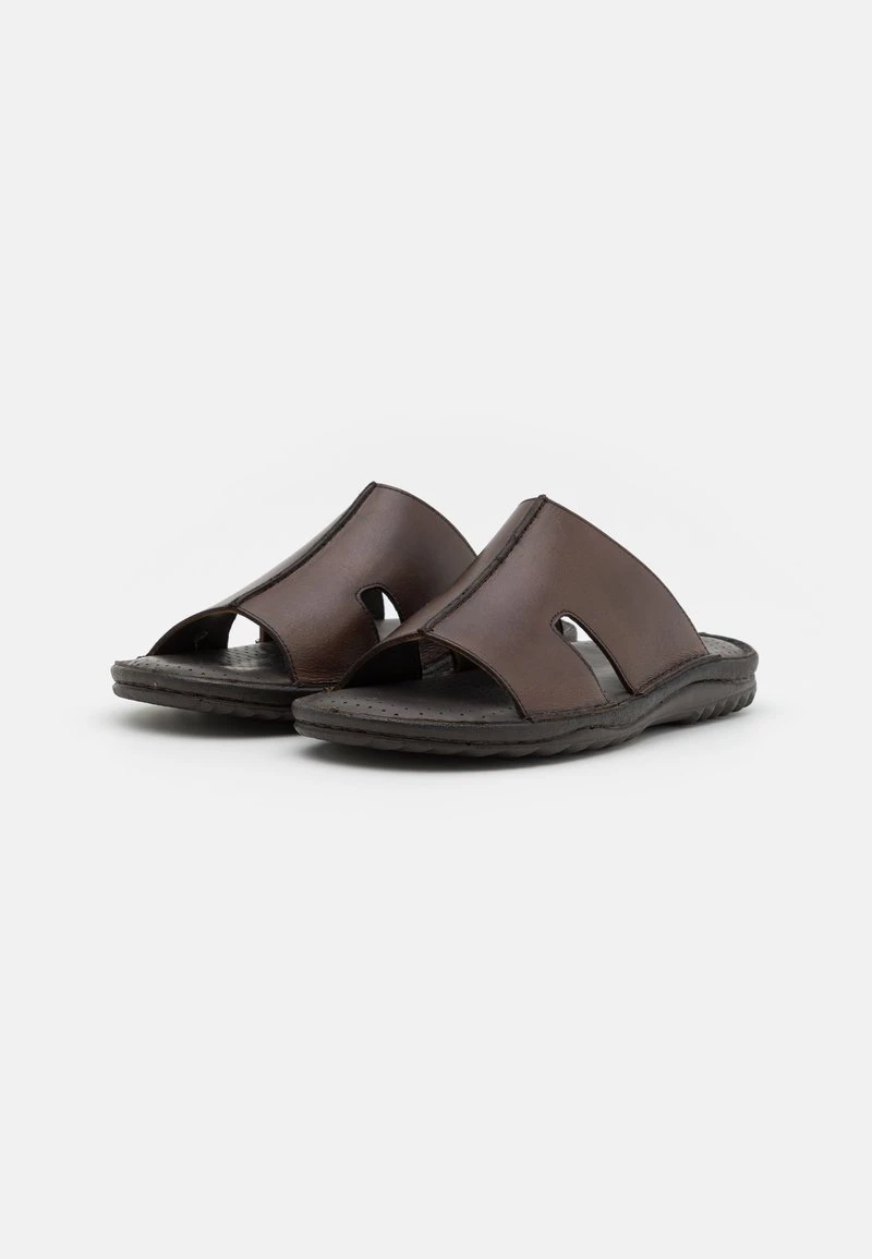 Pier One Uomo LEATHER - Ciabattine - Brown 4 Pier One Uomo LEATHER - Ciabattine - Brown - immagine 2